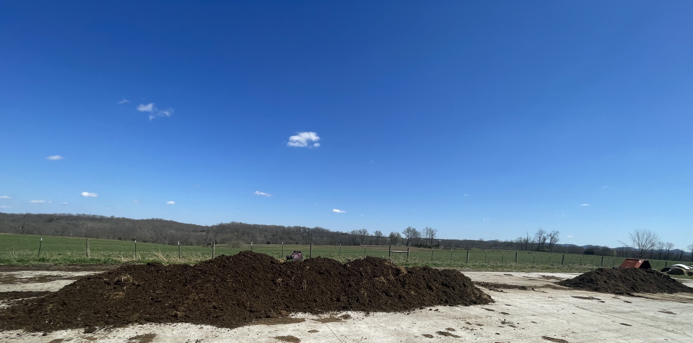 Outdoor compost pile